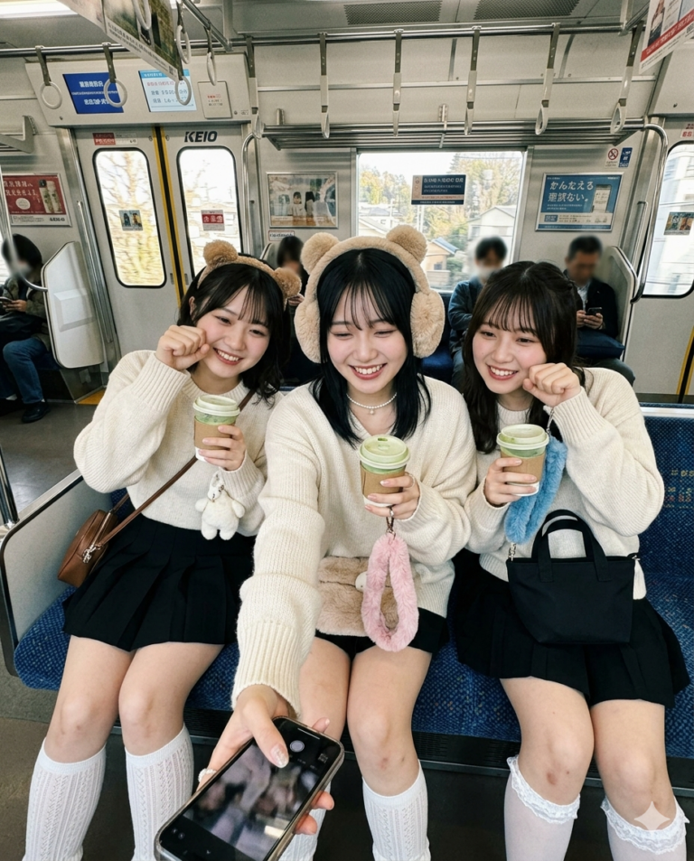 Result 3 for Kawaii Train Selfie Illustration AI Prompt AI Photo Editing Prompt