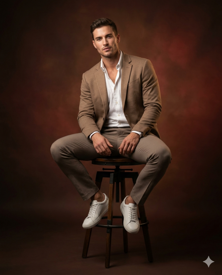 Result 3 for Brown Suit Portrait AI Prompt AI Photo Editing Prompt