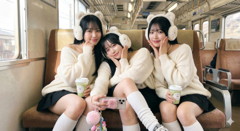 Result 2 for Kawaii Train Selfie Illustration AI Prompt AI Photo Editing Prompt