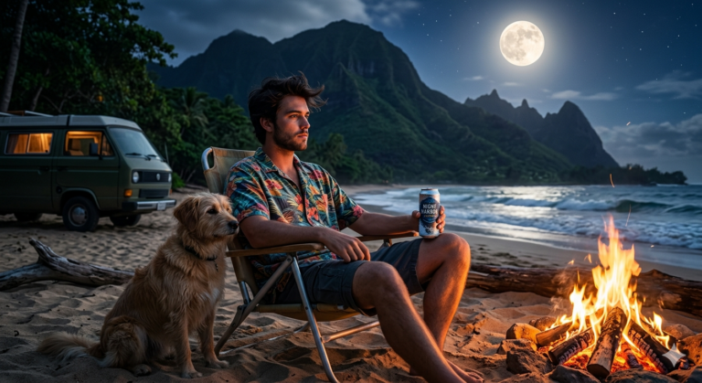 Result 1 for Night Beach Campfire AI Prompt AI Photo Editing Prompt