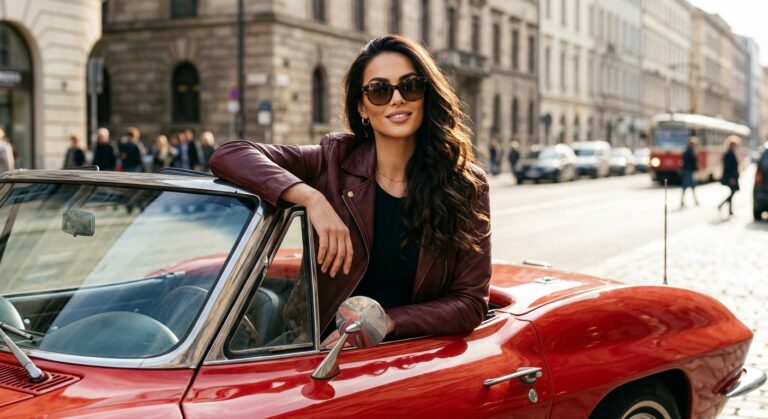 Result 1 for Leather & Lens Flare AI Photo Editing Prompt