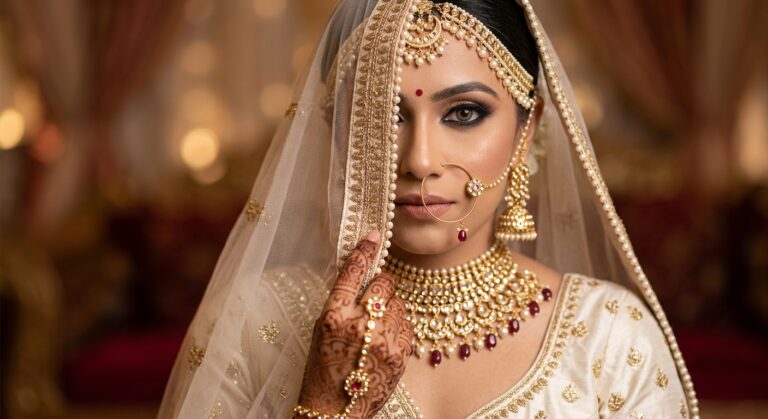 Result 1 for Traditional Bridal Regalia AI Photo Editing Prompt