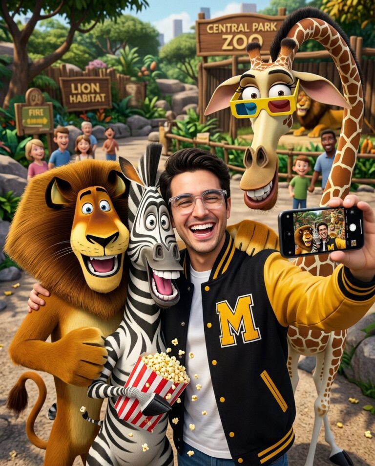 Result 1 for A Madagascar Selfie in Real Life AI Photo Editing Prompt
