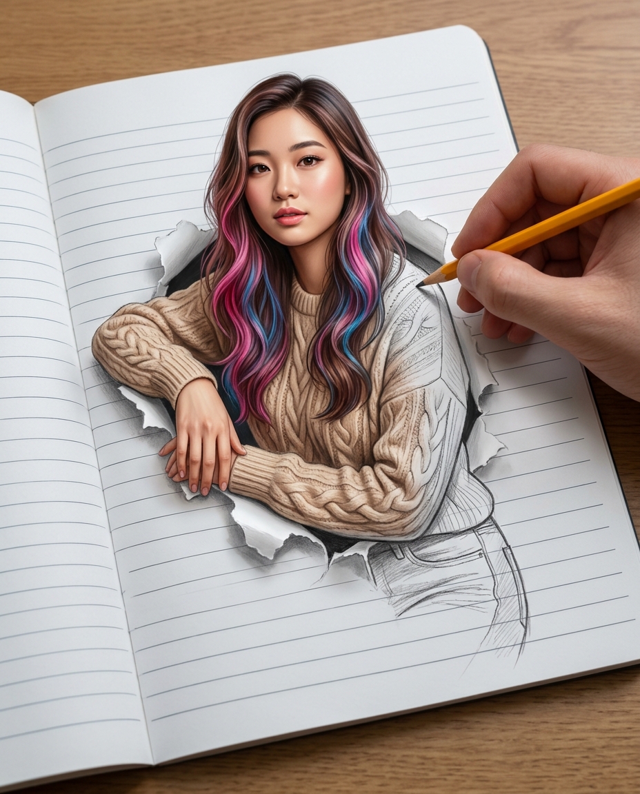 Result 2 for Drawn to Life AI Photo Editing Prompt